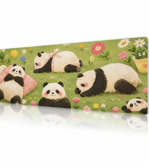 Panda Nap Meadow Gaming Mousepad