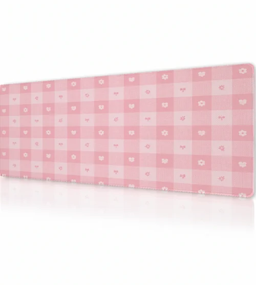 Blush Picnic Plaid Gaming Mousepad