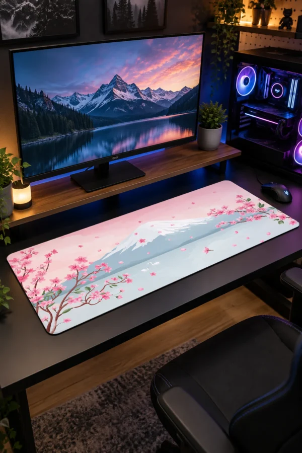 Blossom Lake Peak Gaming Mousepad