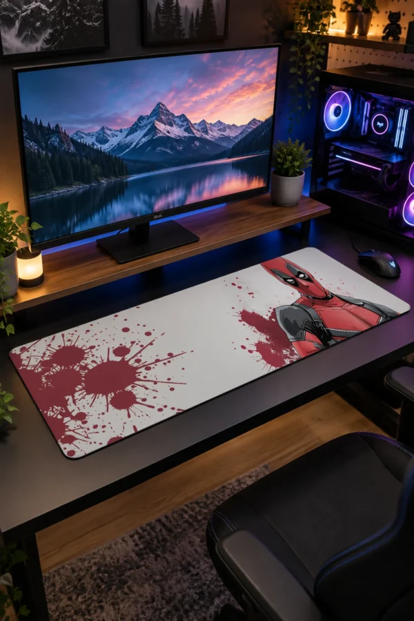 Crimson Splatter Gaming Mousepad