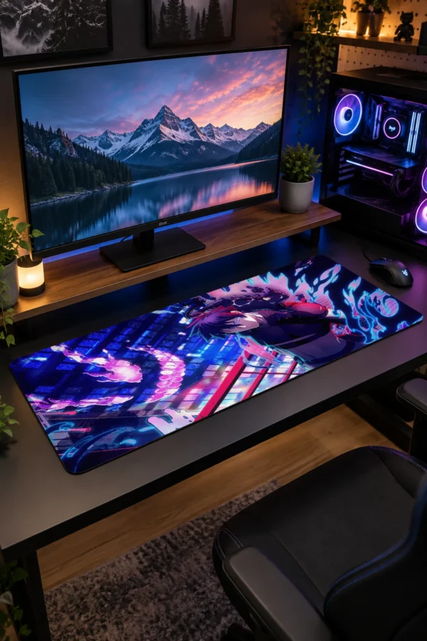 Violet Hellfire Gaming Mousepad Violet Hellfire Gaming Mousepad