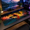 Saffron Sentinel Gaming Mousepad