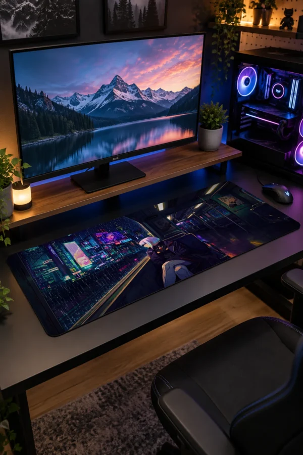 Neon Commute Gaming Mousepad
