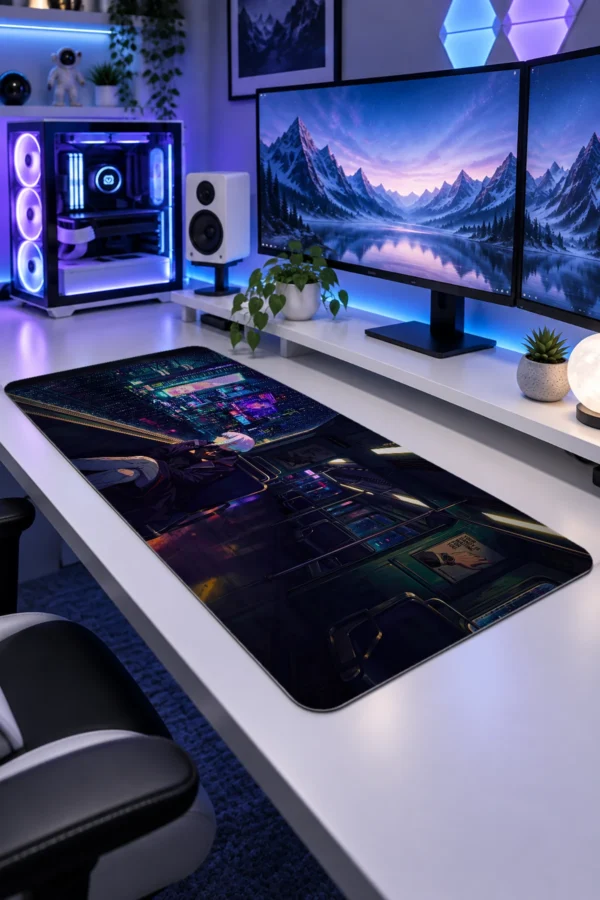 Neon Commute Gaming Mousepad