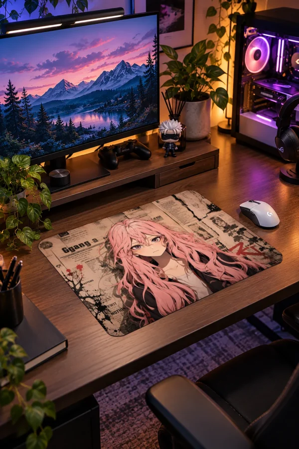 Newsprint Muse Gaming Mousepad