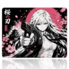 Sakura Gunslinger Gaming Mousepad