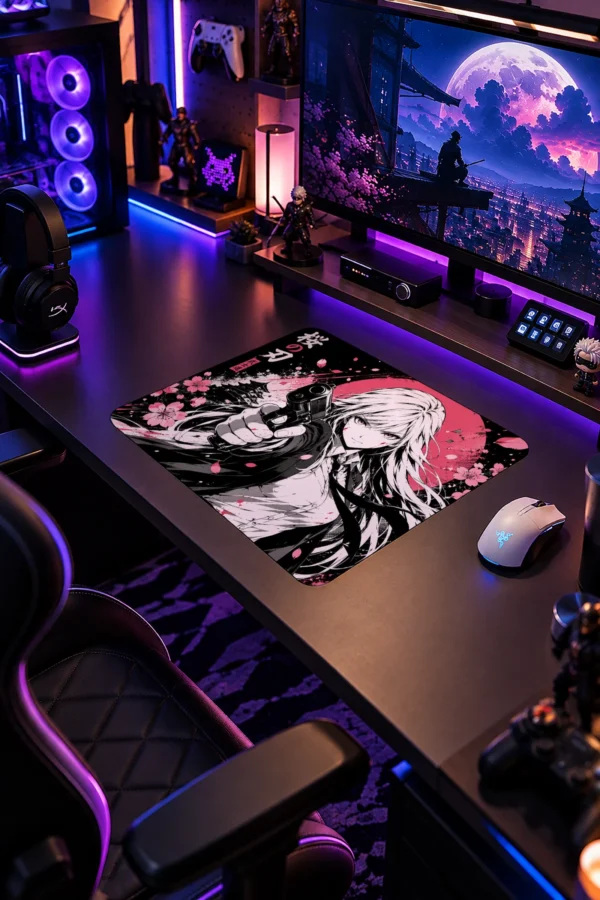 Sakura Gunslinger Gaming Mousepad