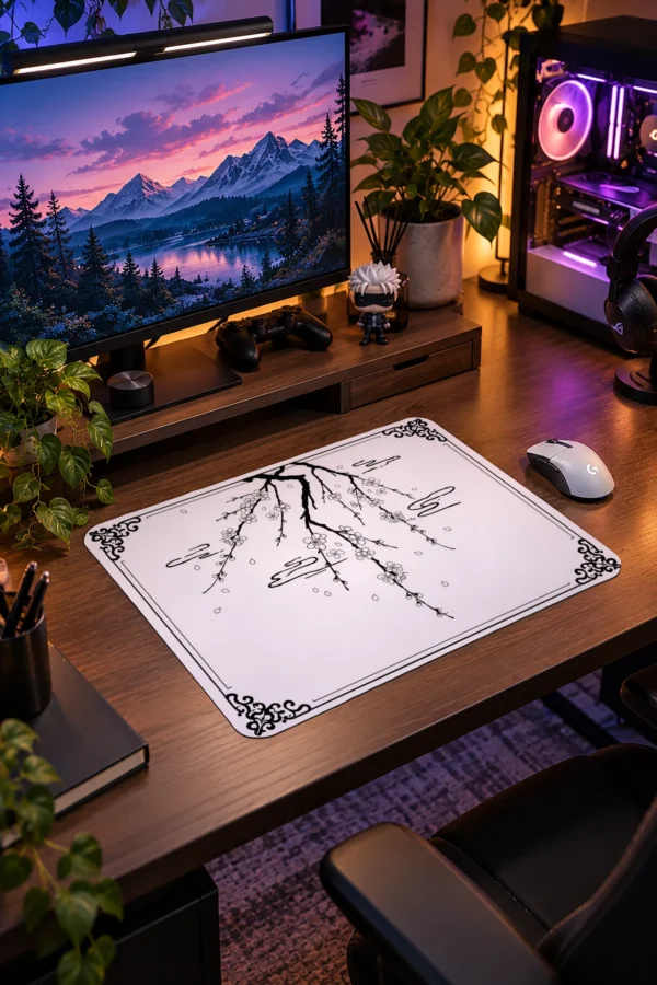 Blossom Sketch Gaming Mousepad