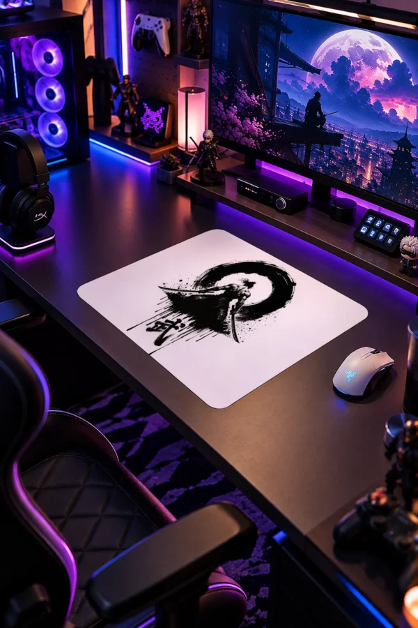 Brushstroke Warrior Gaming Mousepad