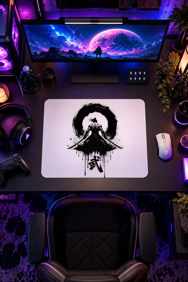 Brushstroke Warrior Gaming Mousepad