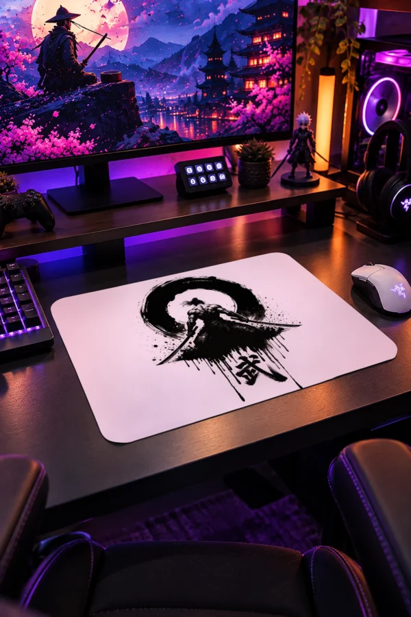 Brushstroke Warrior Gaming Mousepad
