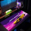 Araba Modelleri Turbo Neon Gaming Mousepad