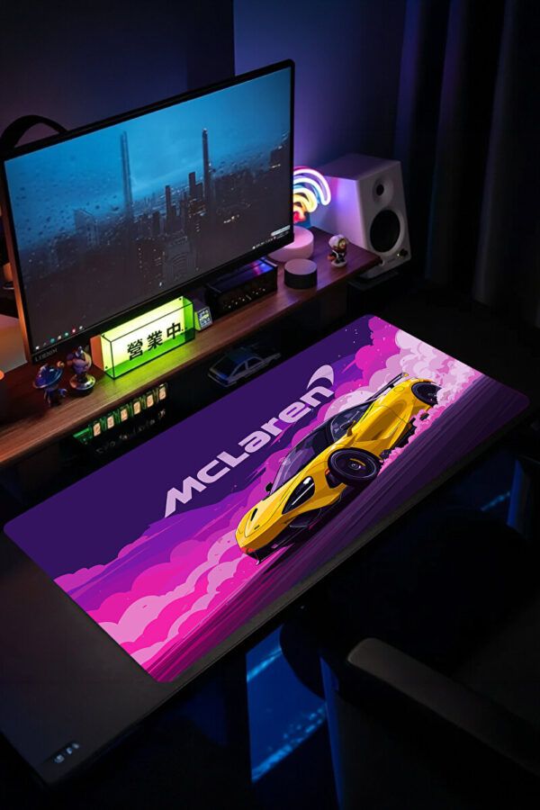Araba Modelleri Turbo Neon Gaming Mousepad