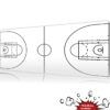 Basketbol Sahası Beyaz Gaming Mousepad