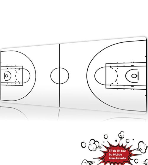 Basketbol Sahası Beyaz Gaming Mousepad Basketbol Sahası Beyaz Gaming Mousepad