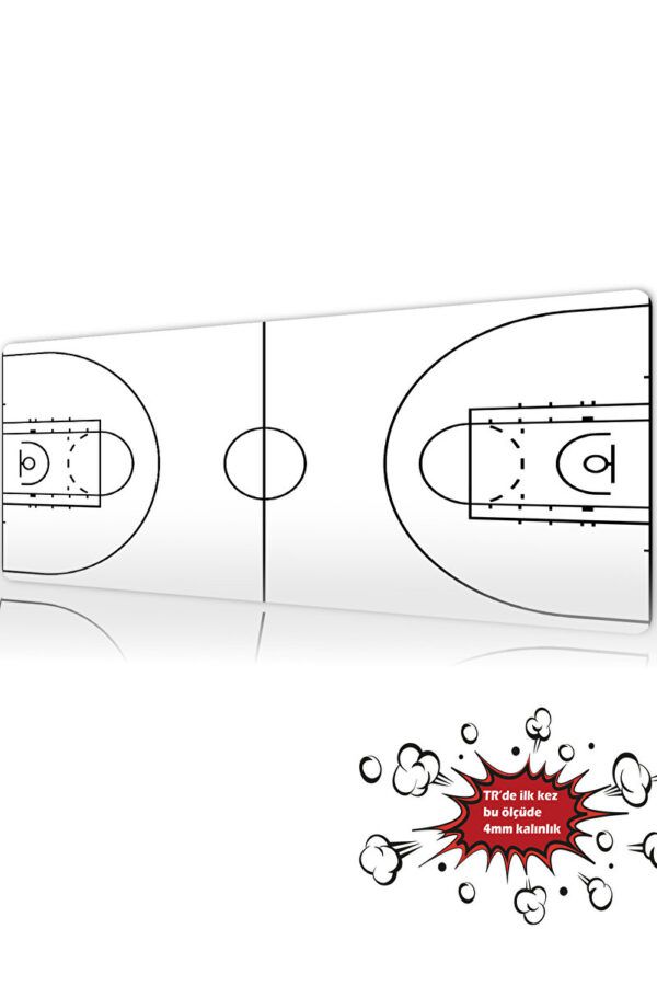 Basketbol Sahası Beyaz Gaming Mousepad