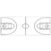 Basketbol Sahası Beyaz Gaming Mousepad
