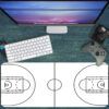Basketbol Sahası Beyaz Gaming Mousepad