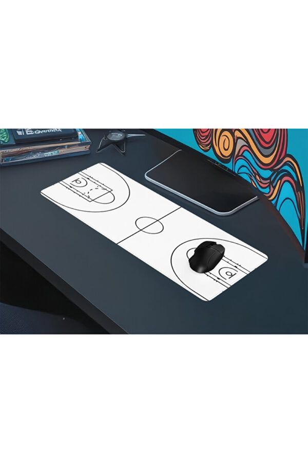 Basketbol Sahası Beyaz Gaming Mousepad