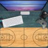 Basketbol Sahası Sarı Gaming Mousepad