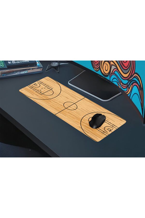 Basketbol Sahası Sarı Gaming Mousepad