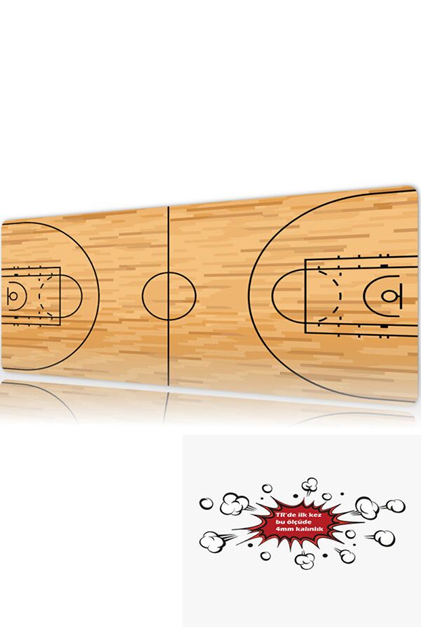 Basketbol Sahası Sarı Gaming Mousepad
