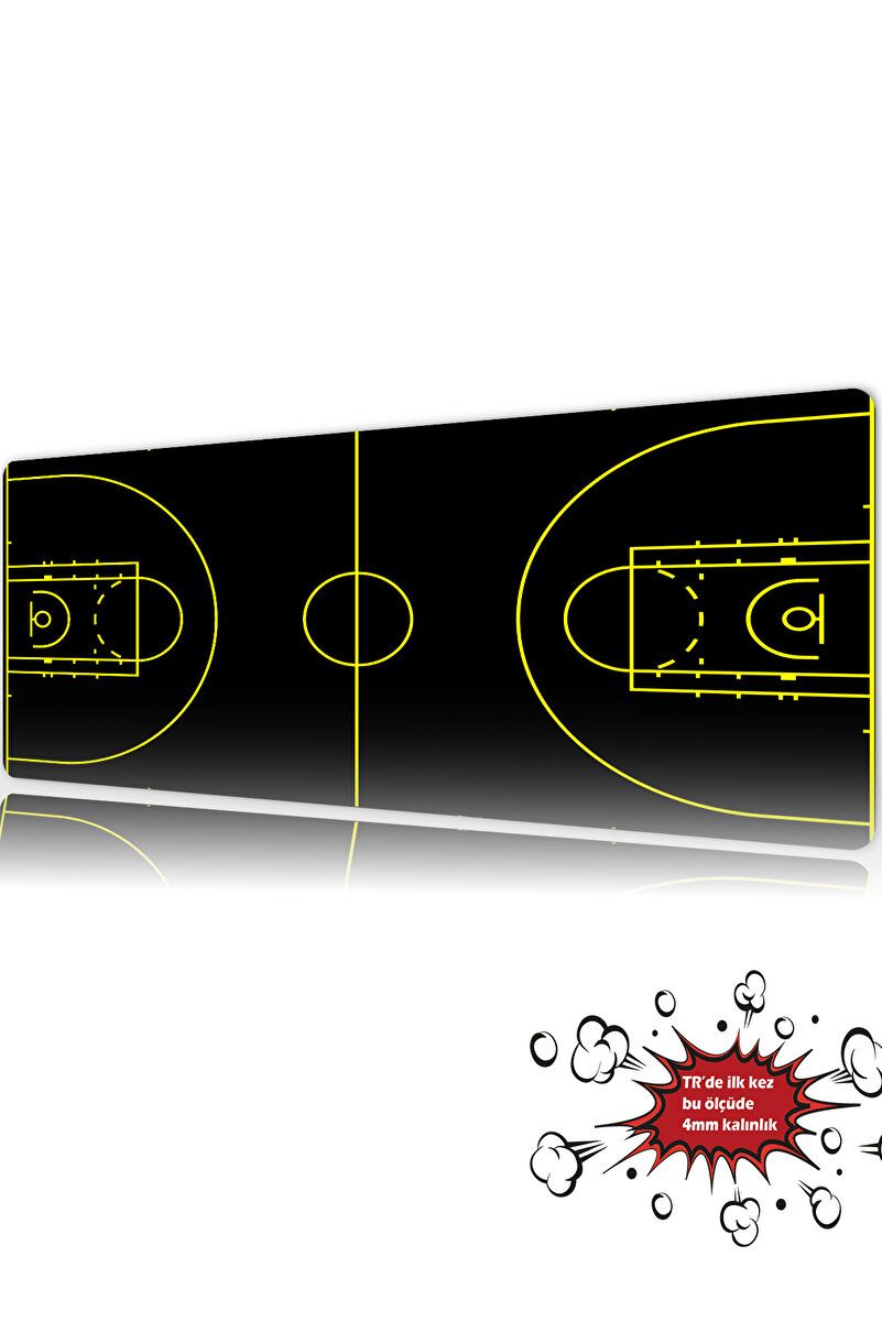 Basketbol Sahası Siyah Gaming Mousepad