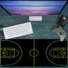 Basketbol Sahası Siyah Gaming Mousepad