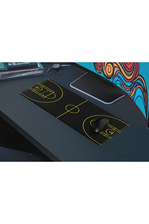Basketbol Sahası Siyah Gaming Mousepad