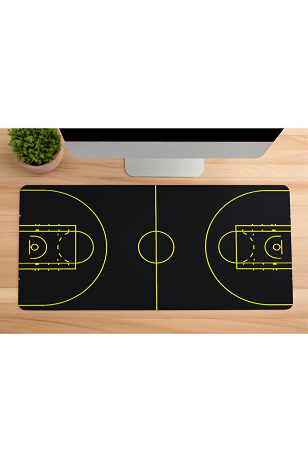 Basketbol Sahası Siyah Gaming Mousepad