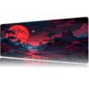 Crimson Moonrise Gaming Mousepad