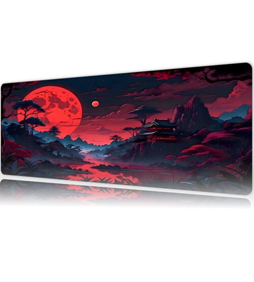 Crimson Moonrise Gaming Mousepad