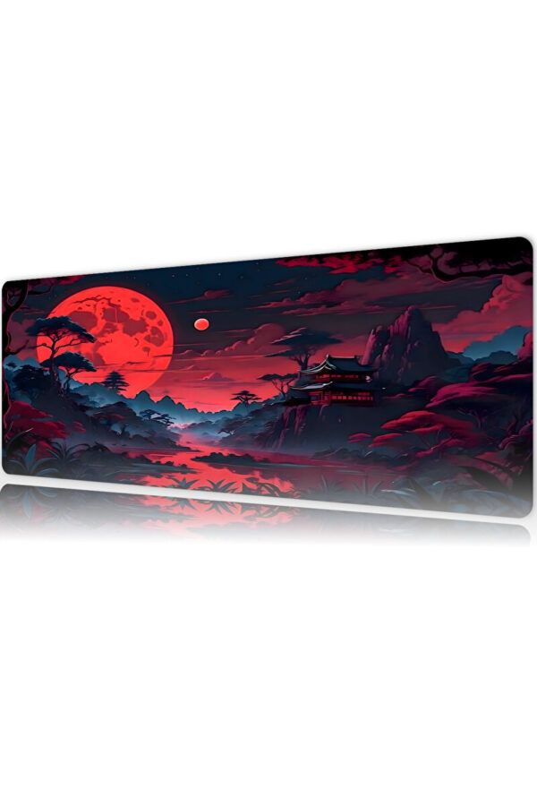 Crimson Moonrise Gaming Mousepad