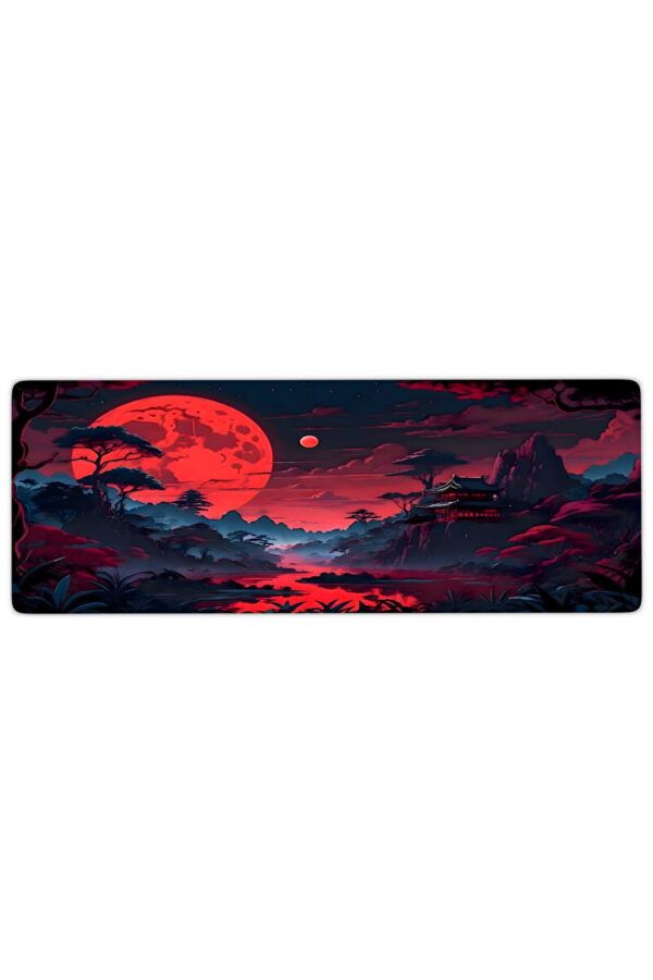 Crimson Moonrise Gaming Mousepad