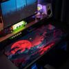 Crimson Moonrise Gaming Mousepad
