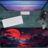 Crimson Moonrise Gaming Mousepad
