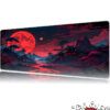 Crimson Moonrise Gaming Mousepad
