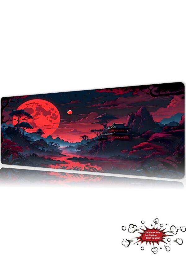 Crimson Moonrise Gaming Mousepad