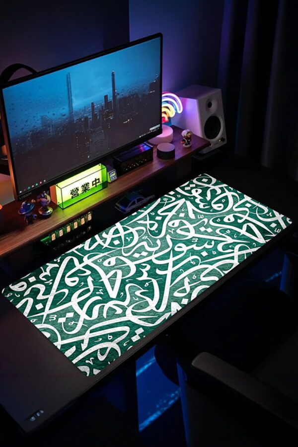 Emerald Script Gaming Mousepad Emerald Script Gaming Mousepad