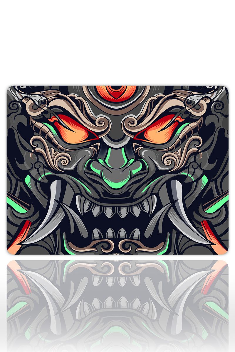 Infernal Oni Gri Yeşil Fosfor Gaming Mousepad