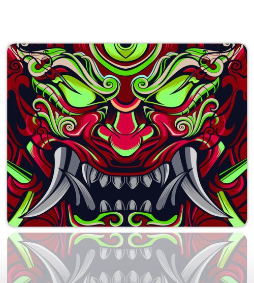 Infernal Oni Kırmızı Yeşil Neon Gaming Mousepad