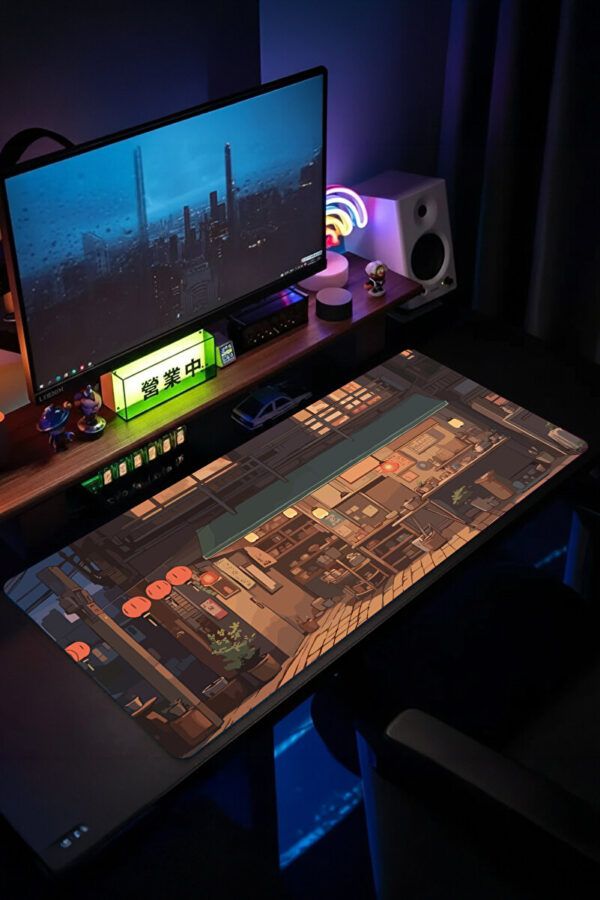 Neon Alley Gaming Mousepad
