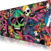 Neon Skull Riot Gaming Mousepad
