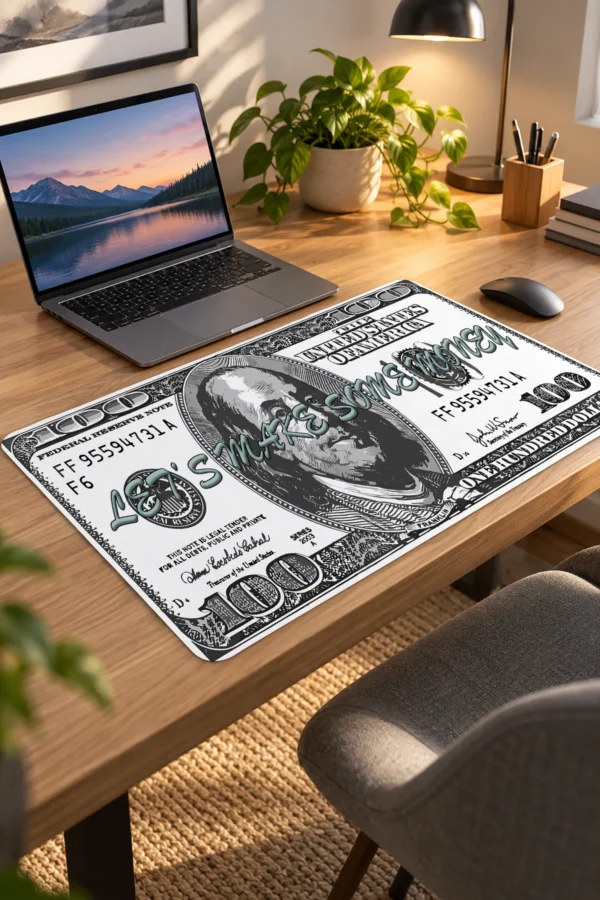 100 Dollar Printed Dizüstü Gaming Mousepad
