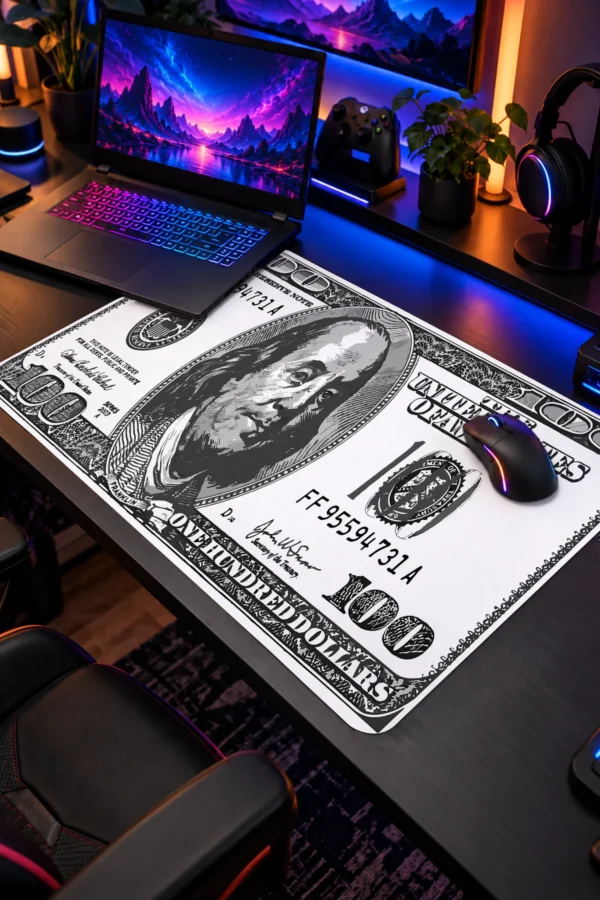 100 Dollar Dizüstü Gaming Mousepad