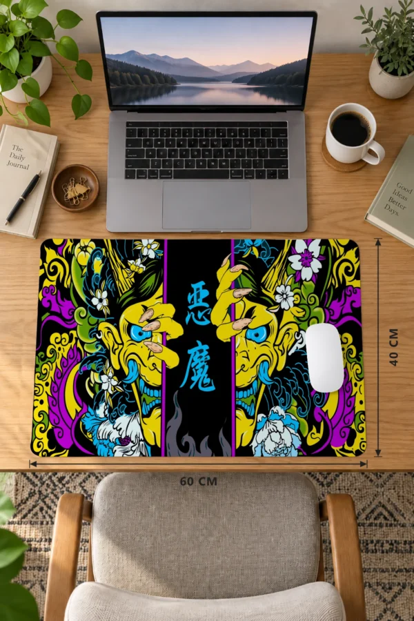 Hands of the Oni Yellow 60x40 Gaming Mousepad Hands of the Oni Sarı Dizüstü Gaming Mousepad