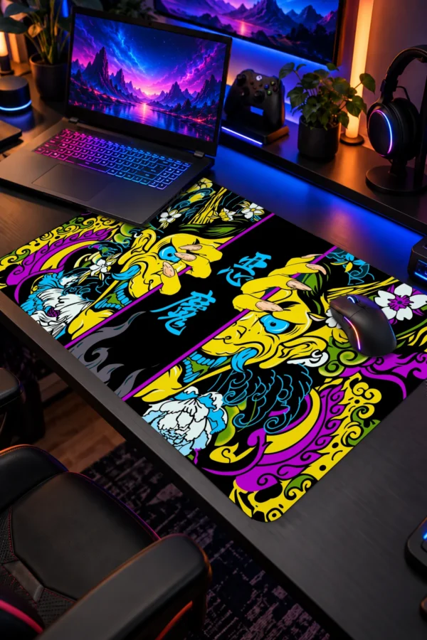 Hands of the Oni Yellow 60x40 Gaming Mousepad Hands of the Oni Sarı Dizüstü Gaming Mousepad