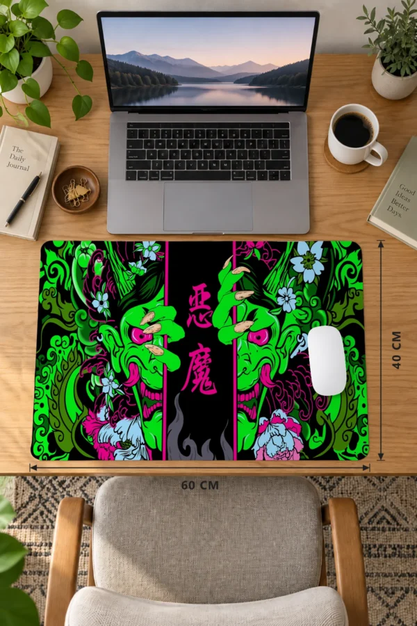 Hands of the Oni Yeşil Dizüstü Gaming Mousepad