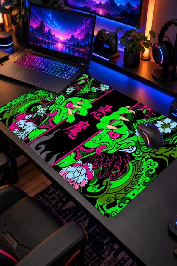 Hands of the Oni Yeşil Dizüstü Gaming Mousepad