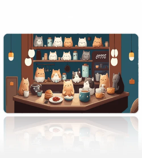 Cat Cafe Harmony 60x40 Gaming Mousepad Cat Cafe Harmony Dizüstü Gaming Mousepad